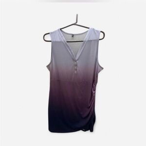 Purple and White Ombré Sleeveless Dress